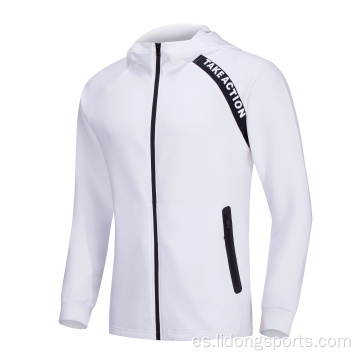 chaqueta de entrenamiento deportivo con capucha de capucha para mujer unisex de moda